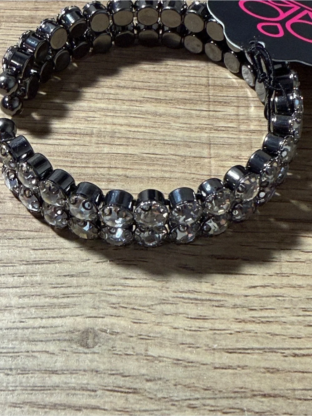 paparazzi Silver-Tone Double Row Crystal Bracelet